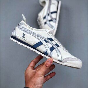 Onitsuka Tiger White And Blue Sneakers